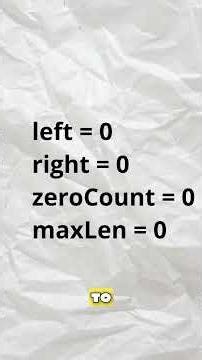 Hark - I solved Longest Sub array of ones After Deleting One Element with captions #leetcode #devlog
