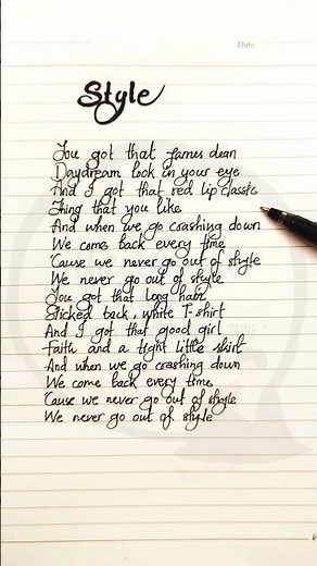 Taylor Swift - Style (Lyrics) 🪶🎶 #taylorswift #taylorswiftstyle #lyrics