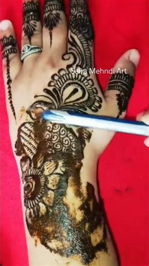 Arabic Mehndi Designs | Simple Design | Easy Back Hand Mehndi | Mehandi #arabianstyle #shorts #viral