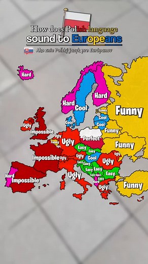 Slovak Maps 🇸🇰 on Instagram: "How does Polish language sound to Europeans 🇵🇱 #geography #map #mapper #mapping #foryou #foryoupage #reels #slovakmaps #language #poland #polish #europeans #europe #countries How does Polish sound for you?"