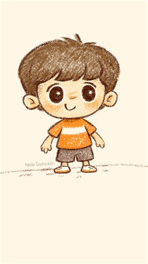 Draw A Cute Boy With Me 👦 ✏️ #cutelittleboy #boyillustration #cartoonkid #characterdesign #kidcharacterdrawing #kawaiiartstyle #cutedrawing #procreatekid #simplecharacterdesign #childrensillustration #cuteartforkids #boycharacterart #digitalcutie #nedadraws #adorableboydrawing | Neda Sadreddin Art