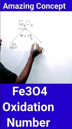 Oxidation number of Fe3O4#shorts