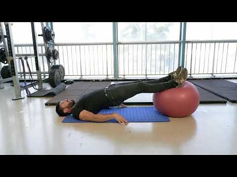 26 PONT FESSIER AVEC SWISS BALL: Ischio jambier niveau 2 exercice 3/3