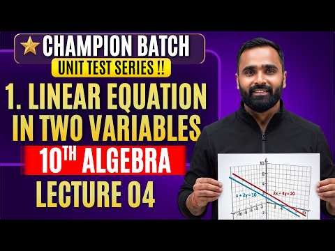 🔴LIVE|Class 10th Algebra|1.Linear Equations in Two Variables|Practice Set 1.4|Pradeep Sir