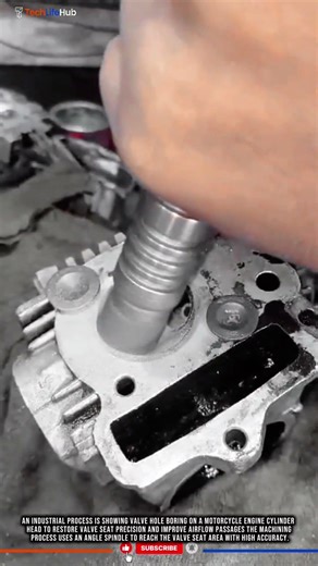 Innovation Valve Seat Boring Machine for Motorcycle Cylinder Head Precision Machining #tech