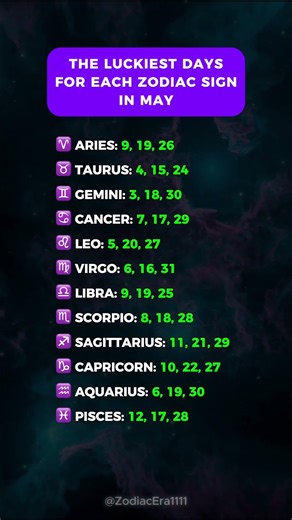 ✨ YOUR MAY MAGIC DAYS REVEALED! ✨ #astrology #horoscope #zodiac