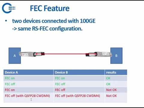 Explanation of RS-FEC used for 100G connections