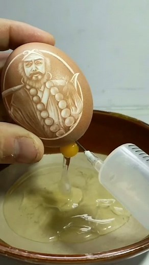 #myart #egg #carving #sculpture #satisfying