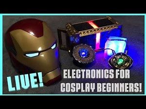 Cosplay Electronics: Easy Iron Man Faceplate, LEDs, Reed Switches, Relays and More! - Live