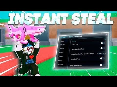 Steal A Brainrot SCRIPT Gui with Desync, INSTANT STEAL, SPEED & FLY + ANTI KICK! NO KEY