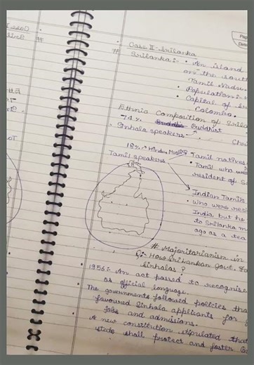 Class 10th || Civics || Chapter 1 || Power Sharing || handwritten notes || ncert note #youtubeshorts