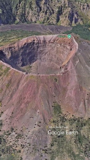 Volcano on 3D Google Map @googleearth #Volcano, #3DMap, #GoogleMaps