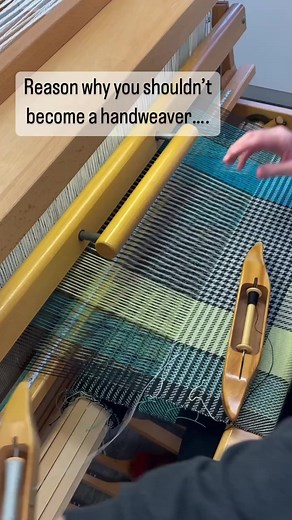None. No reasons. You should learn! Once you learn how, the best part is that you will never stop learning. Handweaving can be challenging or not! It all depends how deep of a rabbit hole you take into learning different structures and techniques. Making cloth can be as simple or as complex as you want! You are in charge of the fabric you are creating. I’ve been weaving for 12 years and I constantly feel like I’ve barely scratched the surface of what is possible. 🤓 For Those That Want To Know: 