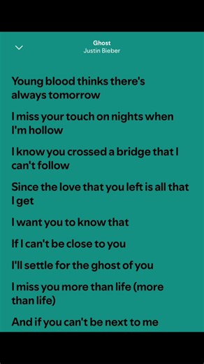 Ghost - Justin Bieber #songlyrics #justinbieber #ghost #fyp #hmlyrics | ghost justin bieber