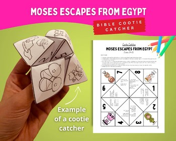 Moses Escapes from Egypt Cootie Catcher | Moses in Midian Bible Story Printable
