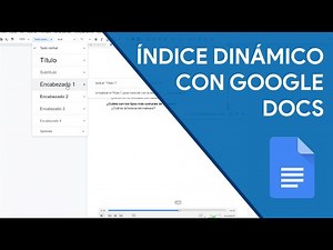 Dynamic Index in Google Docs