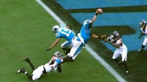 freeD: Cam Newton leaps through the air for the solo TD | Week 9 - Vidéo Dailymotion