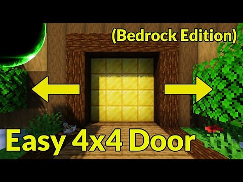 Easy 4x4 Piston Door (Bedrock Edition Friendly) | Minecraft Redstone Engineering Tutorial