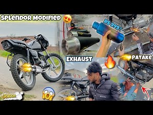 Splendor Modified😍 || Install Ms Racer * Exchaust🔥* || Price ? || Loud Sound😱 ​⁠‪@officialRahul23‬