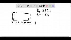 The diameter of the full Moon in the focal plane of an average amateur's telescope (focal length 1.5 meters) is 13.8 mm How big would the Moon be in the focal plane of a very large astronomical telescope (focal length 250 meters)? | Numerade