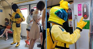 Among Us Character Spotted in MRT; Apparently Was Cosplaying in Orchard
