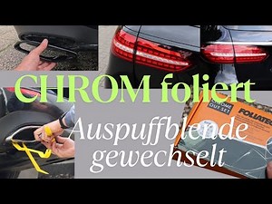 Mercedes Night Paket Leisten folieren Auspuffblende wechseln W213 W205 schwarz