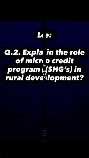 Rural Development Chapter | 7 Most Important Questions | CBSE 2026