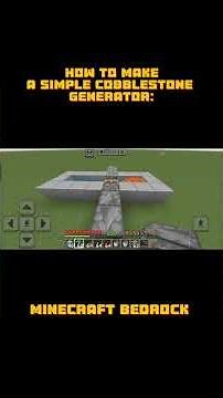 How to make a simple and efficient Cobblestone generator in Minecraft Bedrock 😲