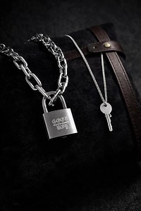 Engraved Stainless Steel Padlock Necklace – Heavy Duty Chain, Good Boy - Etsy UK