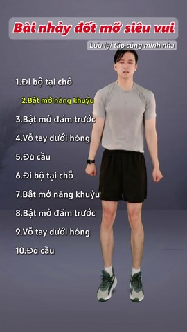 Chỉ 10 động tác đơn giản nhưng giúp vận động toàn thân và đốt calo hiệu quả! Bật nhạc lên và tập cùng mình nào! ❤️ Lưu lại để tập mỗi ngày nhé!#Cardio #Fitness #Workout #GiamCan #XuHuongTikTok
