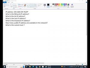 Network Calculation Example 1