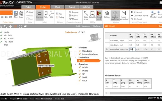 2.Shear Connection Analysis by IDEA StatiCA.