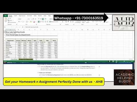 Excel Ch 3 Guided Project 3-3 | Blue Lake | SIMnet