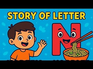 Story of Letter N | Nadeem and the Noodles | Learn Alphabet Sounds for Kids | kiddieKidz