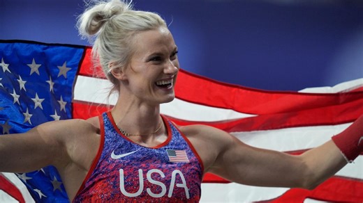 Olmsted Falls native Katie Moon wins silver medal in women's pole vault final at Paris Olympics
