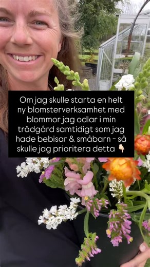 Odla & Sälja snittblommor lönsamt || Drömmen om det fria livet 🌸 on Instagram: "✨ Jag skulle satsa på enkla blommor som jag redan vet fungerar hos mig och som jag är bra på att odla. Inga dyra knölar, lökar eller kronor. Inget som kräver massa extra jobb, uppbindning, specialhantering (för det har man inte tid med och det är så onödigt att lägga på extra stress). Några sorter jag brukar rekommendera är sommarmalva, Jungfruhirs, risp och lejongap. Du kommer långt på bara dom blommorna och kanske