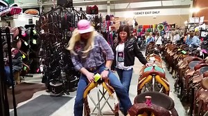 525K views · 2.1K reactions | Saddle shopping with the best barrel racer in the world. Did that whack job just steal that saddle? | Dave "Showtime" Meyer | Facebook