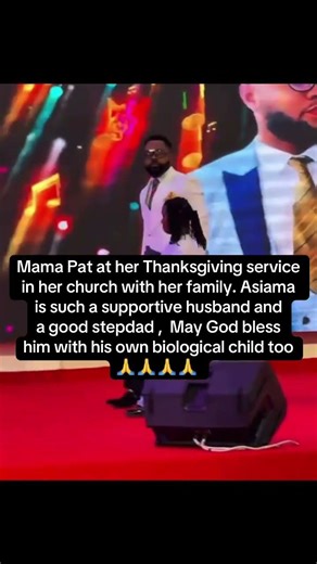 Mama Pat at her Thanksgiving service in her church with her family.