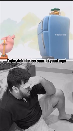 Kushagra Aggarwal on Instagram: "Send this to your suar friend🐷 . . . . . [Pig song, pig fridge song, pig fridge cookie song, pig, trying to get cookie from fridge song, nostalgia, old song, cartoon song, old nostalgic cartoon,zunea-zunea song, funny pig cartoon song, millennial cartoon song] RN78"