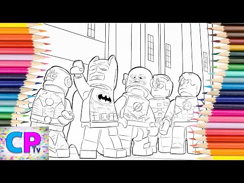 Lego Superheroes Coloring Pages,Cyborg,Flash,Batman..Coloring Pages Tv, Lego Drawing