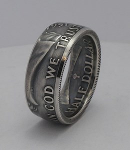 Franklin Half Dollar Coin Ring - 90% silver ⋆ Coin Rings by The Mint