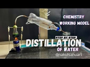 Chemistry working model Distillation process | Distilled Water at home #science project NakulSahuArt