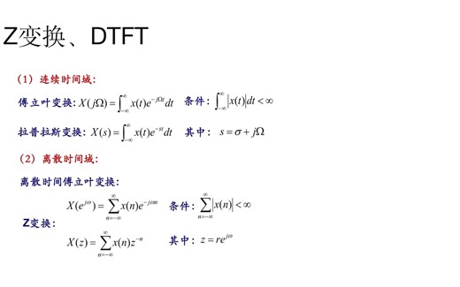 【数字信号处理】Z变换 DTFT