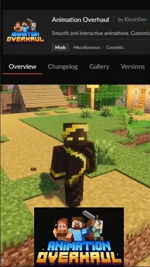 Miners Mod Review Ep8 - Animation Overhaul #minecraft #shorts #modreview