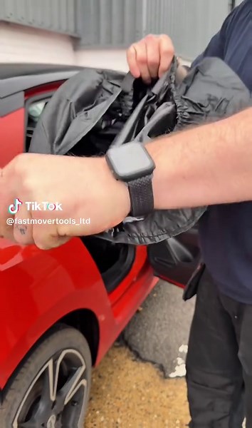 Turns out you can paint a car without painting the wheels. Who knew? 🤷‍♂️ To purchase our FMT3030 visit @Your Refinish .com 😎 #fastmovertools #fyp #foryoupage #carcleaning #automotive