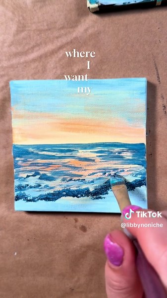 Sunset over the Ocean Painting — Easy Acrylic Sunset Tutorial