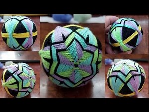 Japanese Temari Ball | DIY Temari Embroidery | Decorative Thread "Kaleidoscopic" Tutorial |手鞠球万花筒教程