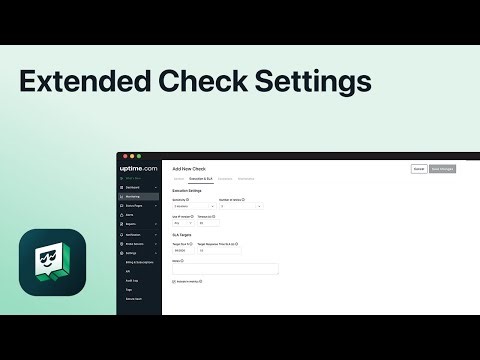 Extended Check Settings
