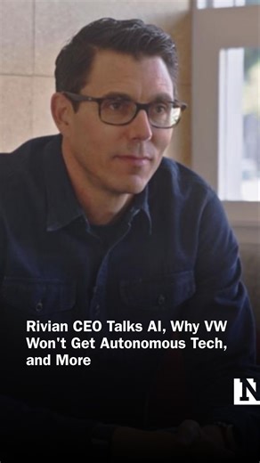 Newsweek on Instagram: "Rivian CEO RJ Scaringe tells Newsweek whether the automaker is a car or a tech company, how long it worked on making its own chips, and details Rivian’s VW deal."
