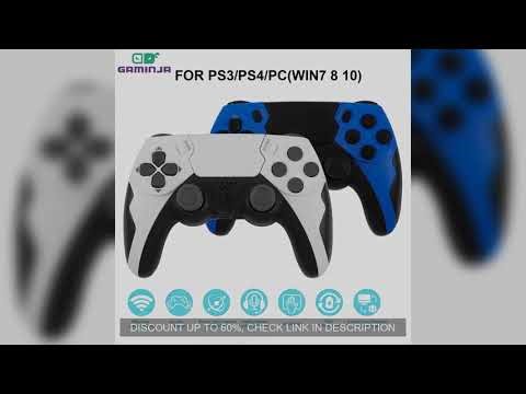 GAMINJA Wireless Controller Dual Vibration Game Joystick Gamepd For PS4 PS3 Console PC Gamepad with